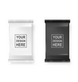 realistic 3d white and black wet wipes vector image