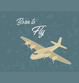 vintage airplane poster vector image