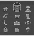 social media network handmade sketch icon set vector image vector image