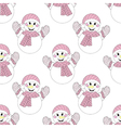 entangle snowman seamless pattern hand drawn vector image vector image