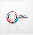 abstract swirl lines symbol circle logo icon vector image