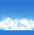 clouds in sky realistic fluffy cloudy smog light vector image