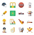 cricket icons set vector image vector image