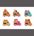 food truck fair night market summer fest vector image