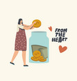 fundraising donation volunteers charity concept vector image vector image