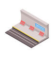 isometric subway station vector image vector image