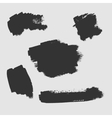 set of grunge textured brush strokes on a white vector image