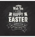 big label easter on blackboard vector image vector image