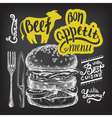 burger food element for restaurant and cafe vector image
