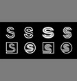 capital letter s modern set for monograms logos vector image