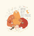 cute little girl reading fairytales to monsters vector image vector image