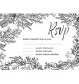 vintage wedding set with greenery vector image vector image