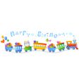 birthday train vector image vector image