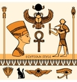 egypt color set vector image vector image