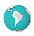 3d earth globe with blank political map dropping vector image vector image