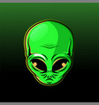 alien head mascot logo vector image