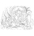 palm sunday jesus christ coloring page vector image vector image