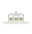 emblem in the form of an arched oriental palace vector image vector image