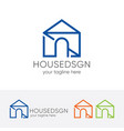 modern house logo vector image