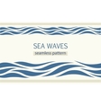 seamless patterns with stylized sea waves vector image