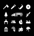 set icons of sawmill timber and lumber vector image
