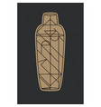 art deco shaker cocktail dark vector image vector image