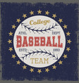baseball colored print vector image