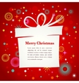 christmas background with gift box and cute icons vector image