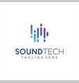 sound wave logo design equalizer music vector image