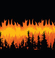 poster on theme forest fires vector image