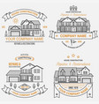 set house construction company identity vector image vector image