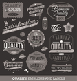 signs emblems and labels of quality guaranteed vector image