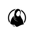 hijab black templates vector image