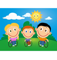 wheelchair children vector image
