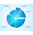 glossy business pie chart diagram infographic vector image