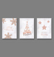 merry christmas cards with balls 2019 vector image vector image