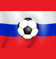 realistic 3d drawing flag white-blue-red vector image