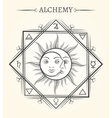 sun and moon astrology mystical symbol vector image vector image