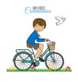 card my first communion vector image vector image