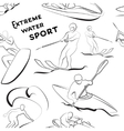 extreme water sports pattern vector image