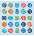 thin line business and office icons vector image