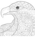 adult coloring bookpage a cute eagle image vector image vector image