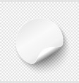 blank papper round banner price tag template vector image vector image