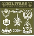military symbols with weapon and people uniform vector image vector image
