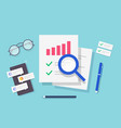 research audit report or financial risk access vector image