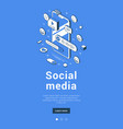 social media digital marketing entertainment vector image