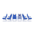 airplane armchairs aircraft seats for safety vector image vector image