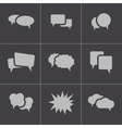 black speech bubble icons set vector image vector image