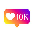 counter notification icon color gradient vector image
