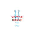 development creative logo horse vector image